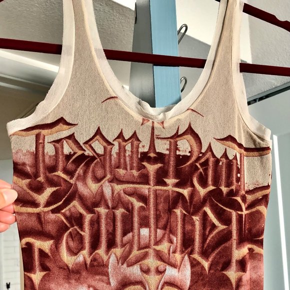 RARE VINTAGE JEAN PAUL GAULTIER TATTOO SATAN DRESS - Picture 3 of 16